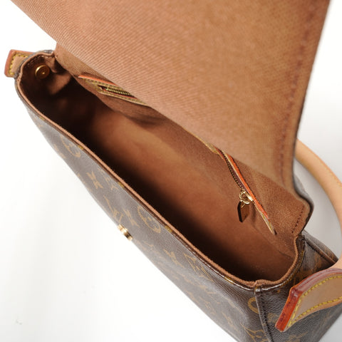 LOUIS VUITTON Monogram Mini Looping (2005 model) Shoulder Bag Brown WS28054