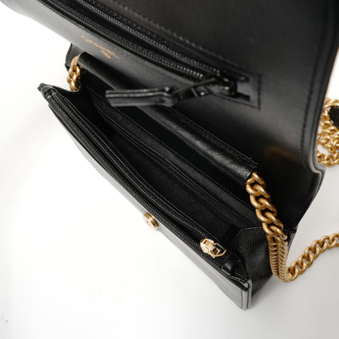 CHANEL Boy Chanel Chain Wallet (No. 30s) Shoulder Bag black WS28058
