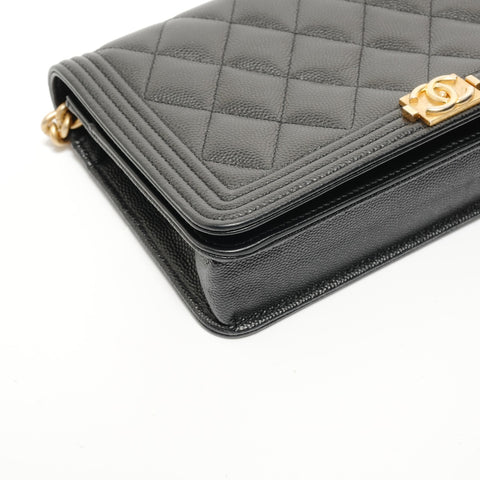 CHANEL Boy Chanel Chain Wallet (No. 30s) Shoulder Bag black WS28058