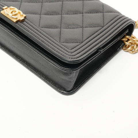 CHANEL Boy Chanel Chain Wallet (No. 30s) Shoulder Bag black WS28058