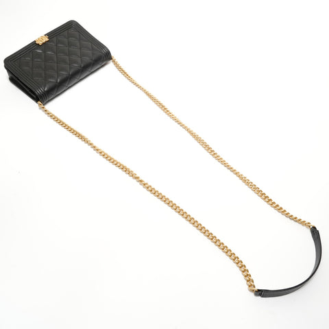 CHANEL Boy Chanel Chain Wallet (No. 30s) Shoulder Bag black WS28058