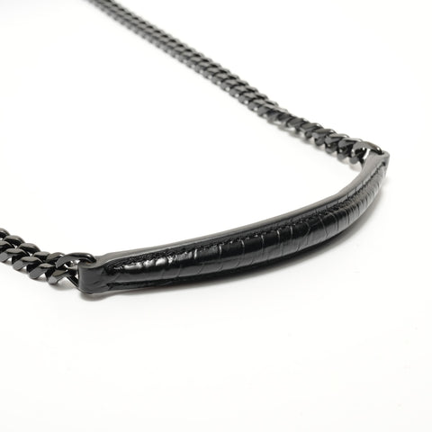 YVES SAINT LAURENT Sac à bandoulière en relief crocodile Sancassette noir WS28062