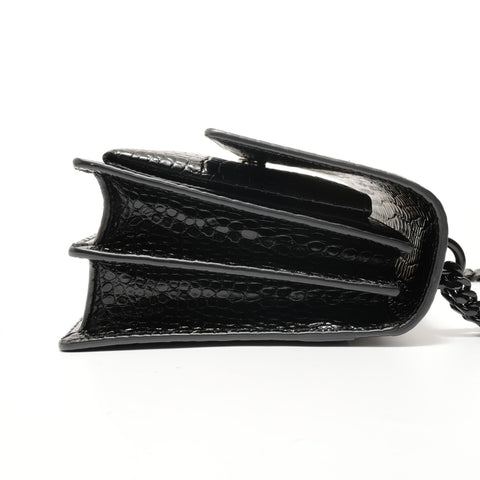 YVES SAINT LAURENT Sac à bandoulière en relief crocodile Sancassette noir WS28062