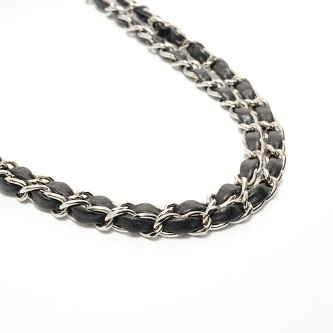 CHANEL Series 7 Matelass 25 Double Flap Shoulder Bag black WS28063