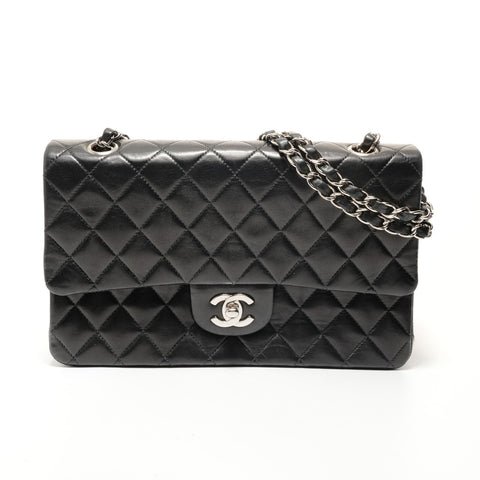 CHANEL Series 7 Matelass 25 Double Flap Shoulder Bag black WS28063