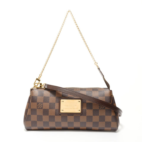 LOUIS VUITTON Damier Azur Eva, hergestellt im Jahr 2012. Umhängetasche Braun WS28064