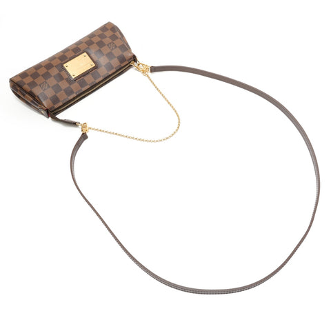 LOUIS VUITTON Damier Azur Eva, hergestellt im Jahr 2012. Umhängetasche Braun WS28064