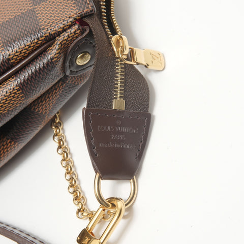 LOUIS VUITTON Damier Azur Eva, hergestellt im Jahr 2012. Umhängetasche Braun WS28064