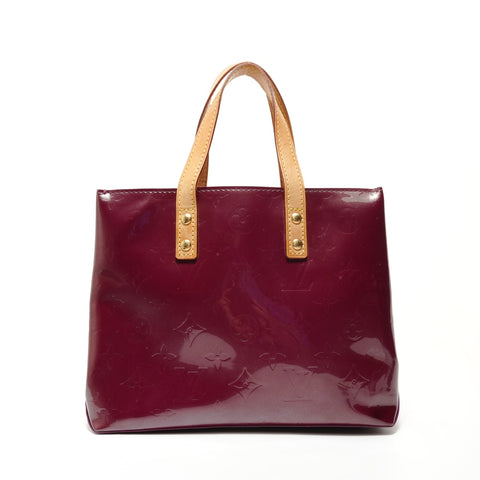 LOUIS VUITTON 2007 Monogram Vernis Lead PM Handbag Red WS28066