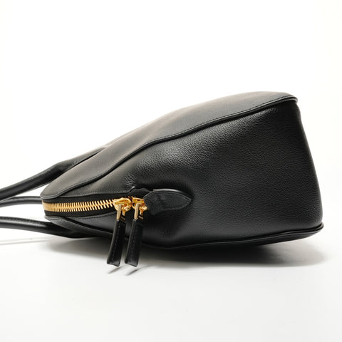 PRADA Soft grain Shoulder Bag black WS28072