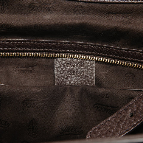 GUCCI Sherry line Handbag Brown WS28073