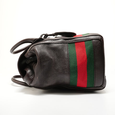 GUCCI Sherry line Handbag Brown WS28073