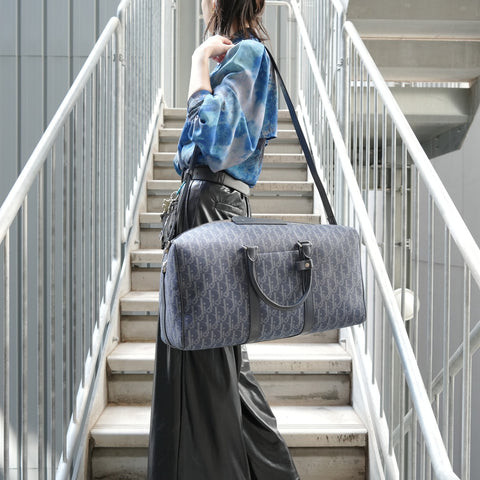 Christian Dior Tears Lango 50 2WAY Boston bag Navy WS28074