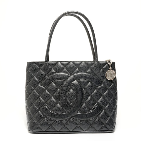 CHANEL No. 7 Replica Tote Caviar Skin Tote Bag black WS28078