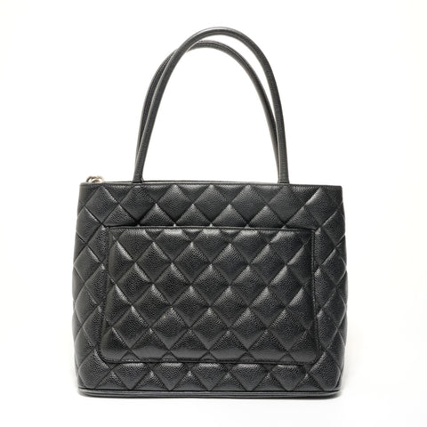 CHANEL No. 7 Replica Tote Caviar Skin Tote Bag black WS28078