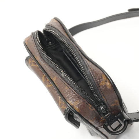 LOUIS VUITTON Monogram Macassar Christopher Wearable Wallet Shoulder Bag Brown WS28082