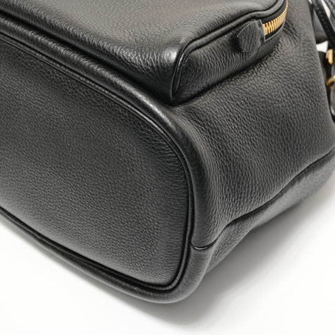 PRADA 2-Way Leather Drawstring Bag 1BE030 Backpack  Daypack black WS28083