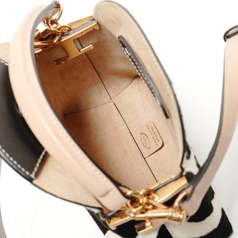 Tod's Zebra 2-Way Calfskin Handbag black WS28087