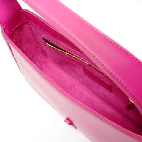 YVES SAINT LAURENT YSL Le Sancassette Leather Shoulder Bag pink WS28088