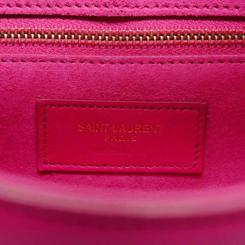 YVES SAINT LAURENT YSL Le Sancassette Leather Shoulder Bag pink WS28088