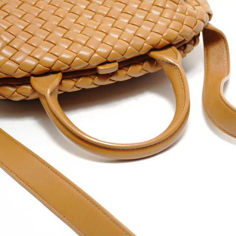 BOTTEGAVENETA INTRECCIATO 2WAY Leather Shoulder Bag Brown WS28089