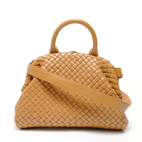 BOTTEGAVENETA INTRECCIATO 2WAY Leather Shoulder Bag Brown WS28089