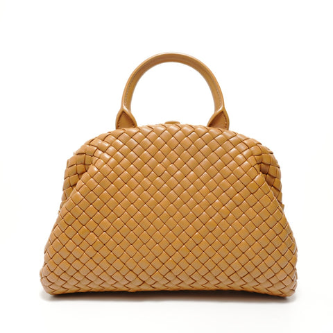 BOTTEGAVENETA INTRECCIATO 2WAY Leather Shoulder Bag Brown WS28089