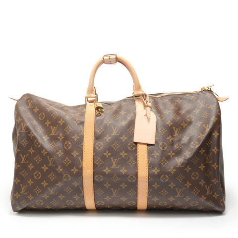 LOUIS VUITTON Monogram Keepall 55, hergestellt im Jahr 2013. Boston-Tasche Braun WS28091