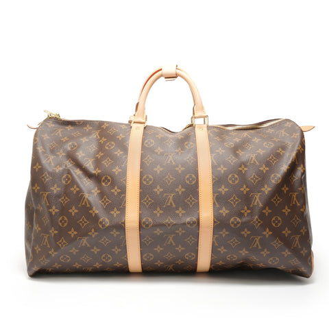 LOUIS VUITTON Monogram Keepall 55, hergestellt im Jahr 2013. Boston-Tasche Braun WS28091
