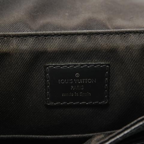 LOUIS VUITTON 2018 Damier Graphite District PM Shoulder Bag black WS28092