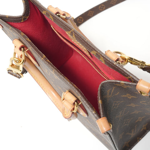 LOUIS VUITTON Monogram Sac Plat BB Handbag Brown WS28096