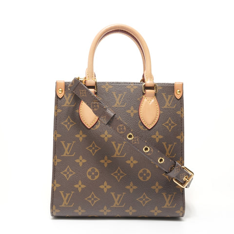 LOUIS VUITTON Monogram Sac Plat BB Handbag Brown WS28096