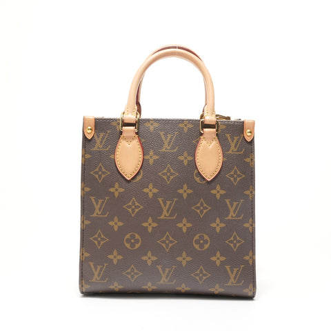 LOUIS VUITTON Monogram Sac Plat BB Handbag Brown WS28096