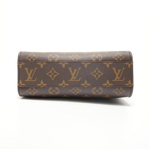 LOUIS VUITTON Monogram Sac Plat BB Handbag Brown WS28096