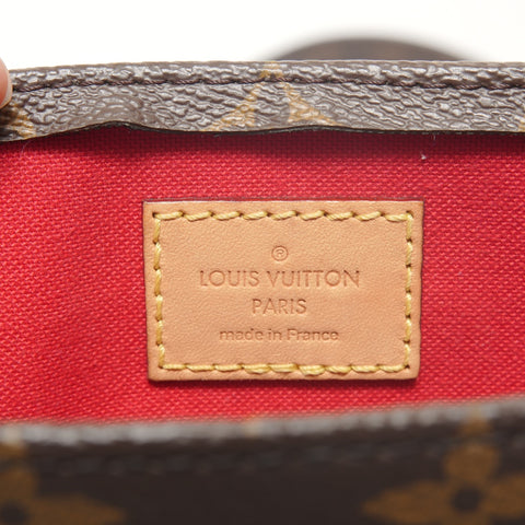 LOUIS VUITTON Monogram Sac Plat BB Handbag Brown WS28096
