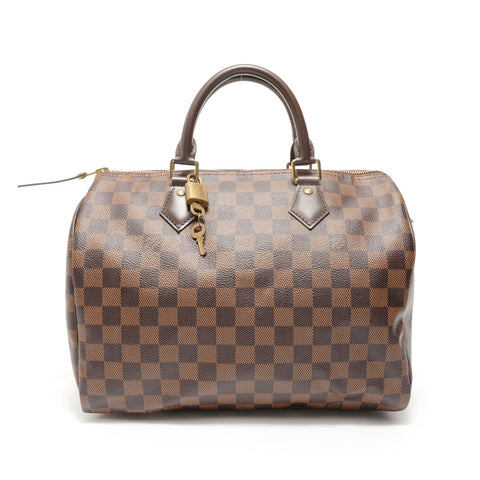 LOUIS VUITTON Damier Speedy 30, made in 2013 Handbag Brown WS28101