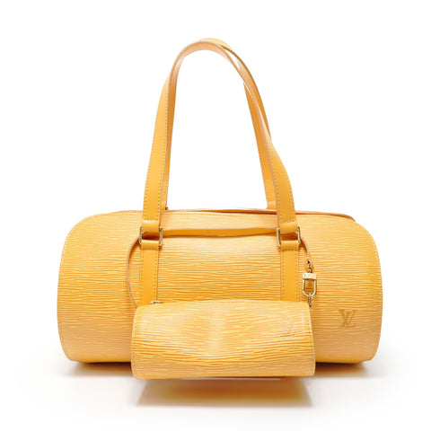 LOUIS VUITTON 2001 Epi Soufflot Handbag yellow WS28107