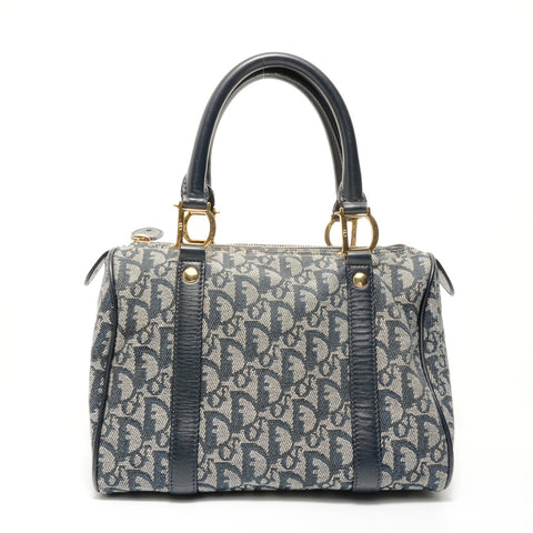 Christian Dior Trotter Canvas Handbag Navy WS28110