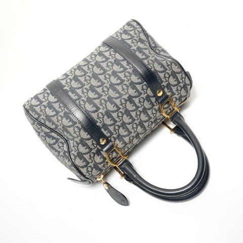 Christian Dior Trotter Canvas Handbag Navy WS28110