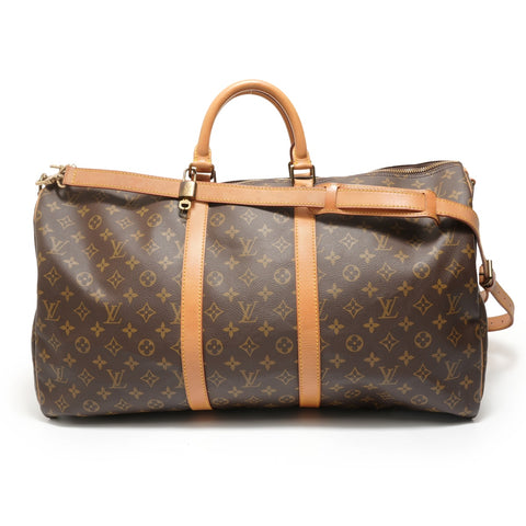 LOUIS VUITTON 1991 Monogram Keepall Bandoulière 55 Boston bag Brown WS28113