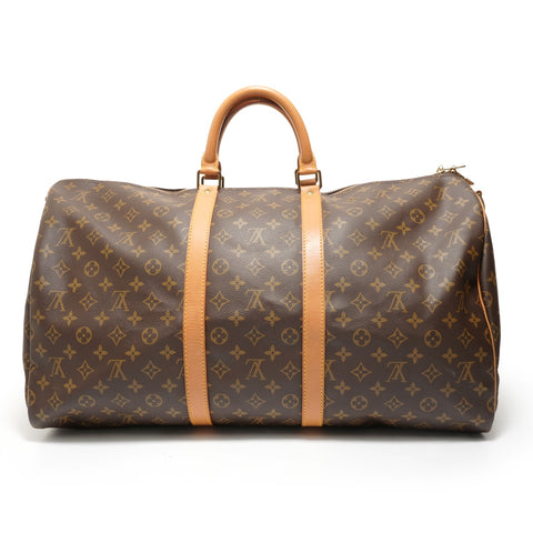 LOUIS VUITTON 1991 Monogram Keepall Bandoulière 55 Boston bag Brown WS28113