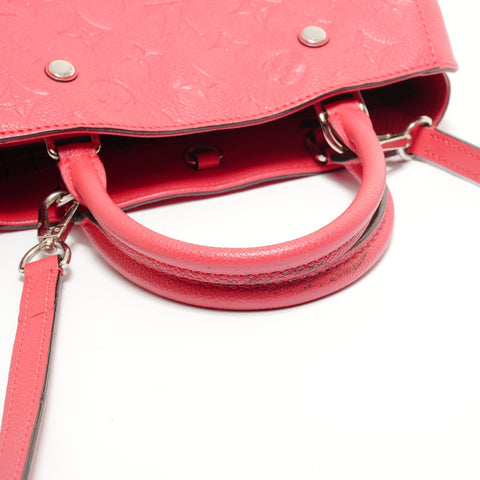 LOUIS VUITTON Montaigne BB Monogram, 2016 model. Handbag Red WS28116