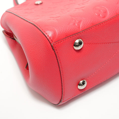 LOUIS VUITTON Montaigne BB Monogram, 2016 model. Handbag Red WS28116
