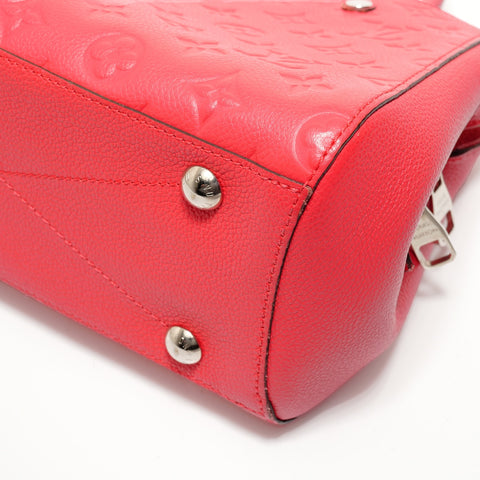 LOUIS VUITTON Montaigne BB Monogram, 2016 model. Handbag Red WS28116