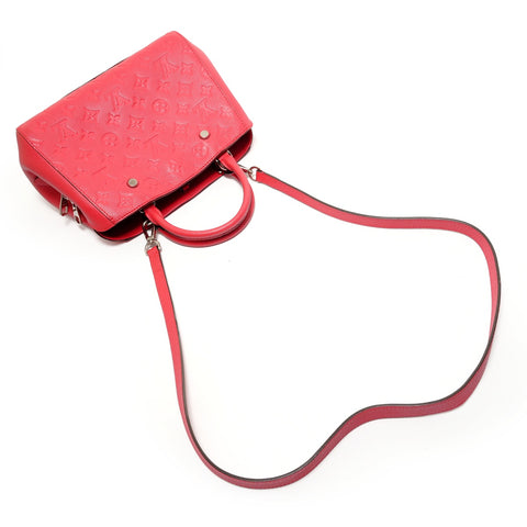 LOUIS VUITTON Montaigne BB Monogram, 2016 model. Handbag Red WS28116