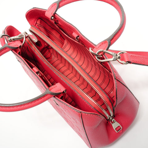 LOUIS VUITTON Montaigne BB Monogram, 2016 model. Handbag Red WS28116