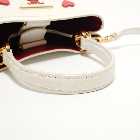 PRADA Panier 2WAY Saffiano Leather Handbag white WS28121