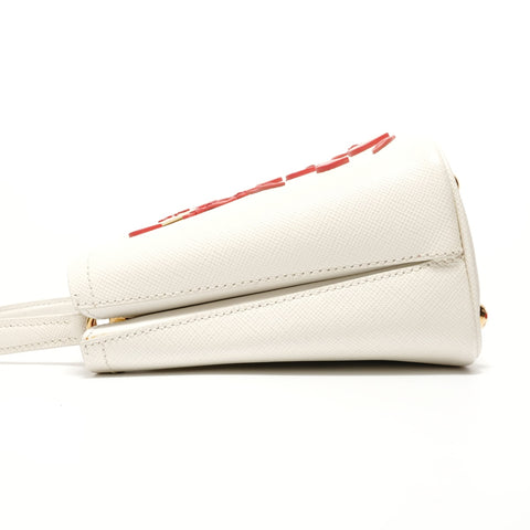 PRADA Panier 2WAY Saffiano Leather Handbag white WS28121