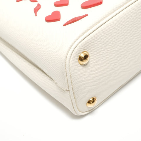 PRADA Panier 2WAY Saffiano Leather Handbag white WS28121