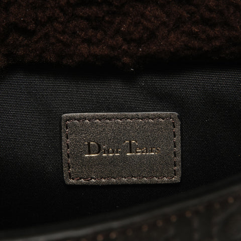 Christian Dior Gallop Oblique Leather Shoulder Bag gray WS28124